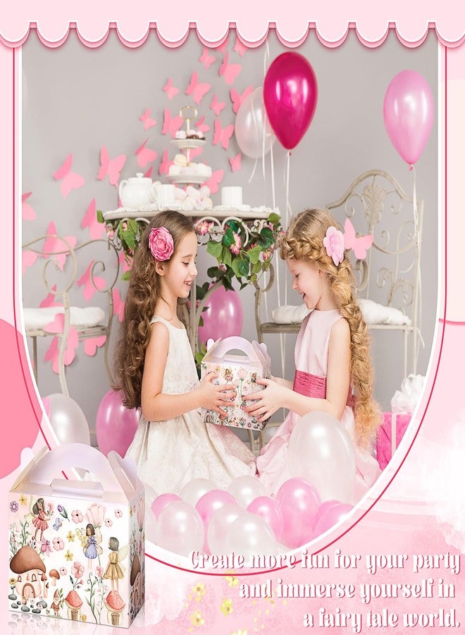 Dinifee 12 Pcs Fairy Party Favor Boxes Floral Fairy Treat Boxes Butterfly Fairy Theme Gift Boxes for Girl Fairies Birthday Baby Shower Party Supplies Garden Decorations - Image 5